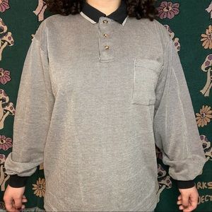 Grey Collared Long Sleeve